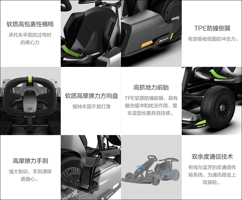 小米有品開賣 Ninebot九號卡丁車Pro ：搭載空氣力學尾翼、金屬踏板等專業賽車塗裝，外觀、性能大幅提升！ - 電腦王阿達