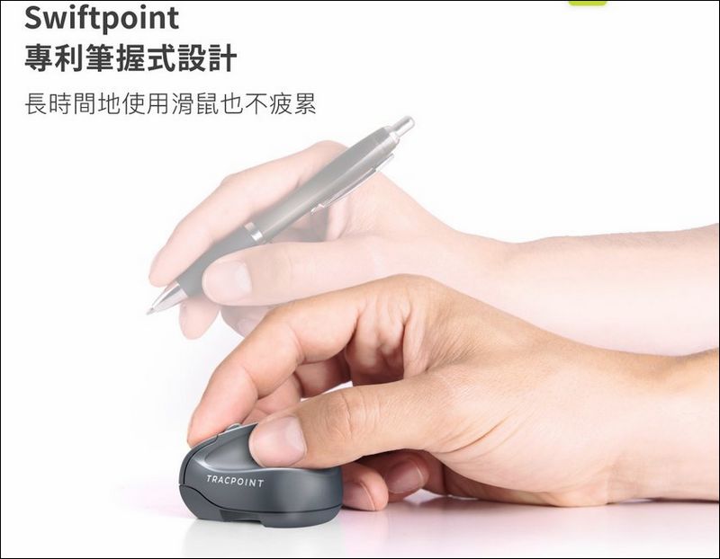 Swiftpoint TracPoint & ProPoint 開箱，世界最迷你的人體工學筆握式滑鼠 - 電腦王阿達