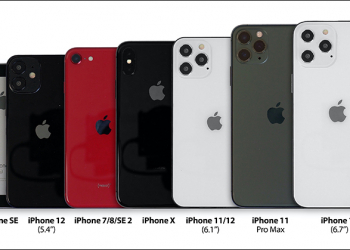 iPhone 12 系列新樣機曝光，傳 iPhone 12 Pro 將配備 6GB RAM ，與過往多款 iPhone 比較尺寸