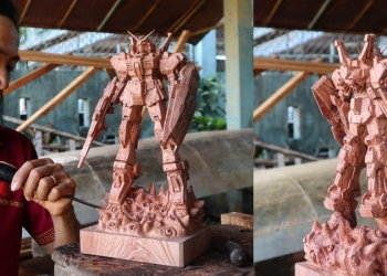 國外 YouTuber 神人用木頭雕刻出「鋼彈」作品，每個細節都讓人跪著看 - 電腦王阿達