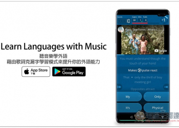 Learn Languages with Music 聽音樂學外語，藉由歌詞克漏字學習模式來提升你的外語能力 - 電腦王阿達