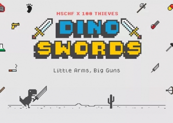 改編版斷線小恐龍遊戲《Dino Swords》，既然可以砍碎何必費力跳躍？