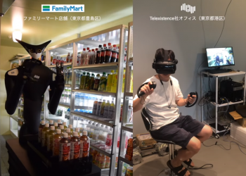 日本全家開始測試遠端操控 Model-T 機器人，來幫便利商店的飲料架補貨