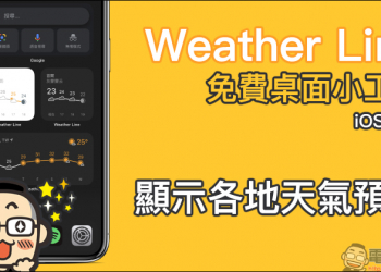 Weather Line 免費桌面小工具 iOS App ，深淺色簡約主題樣式、顯示各地天氣預報