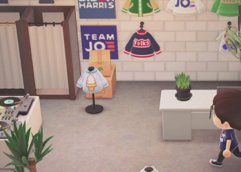 繼上個月公布立牌設計後，這回拜登競選團隊在《動森》上的虛擬競選總部越來越豐富