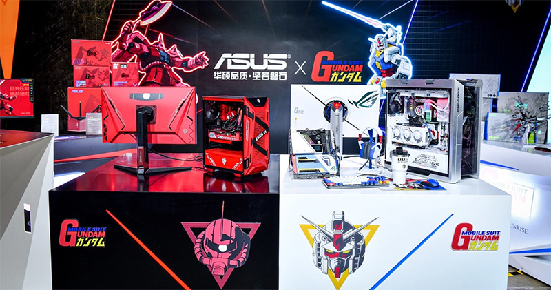ASUS 在中國推出《機動戰士鋼彈》系列聯名商品，從零組件到周邊一次滿足 - 電腦王阿達