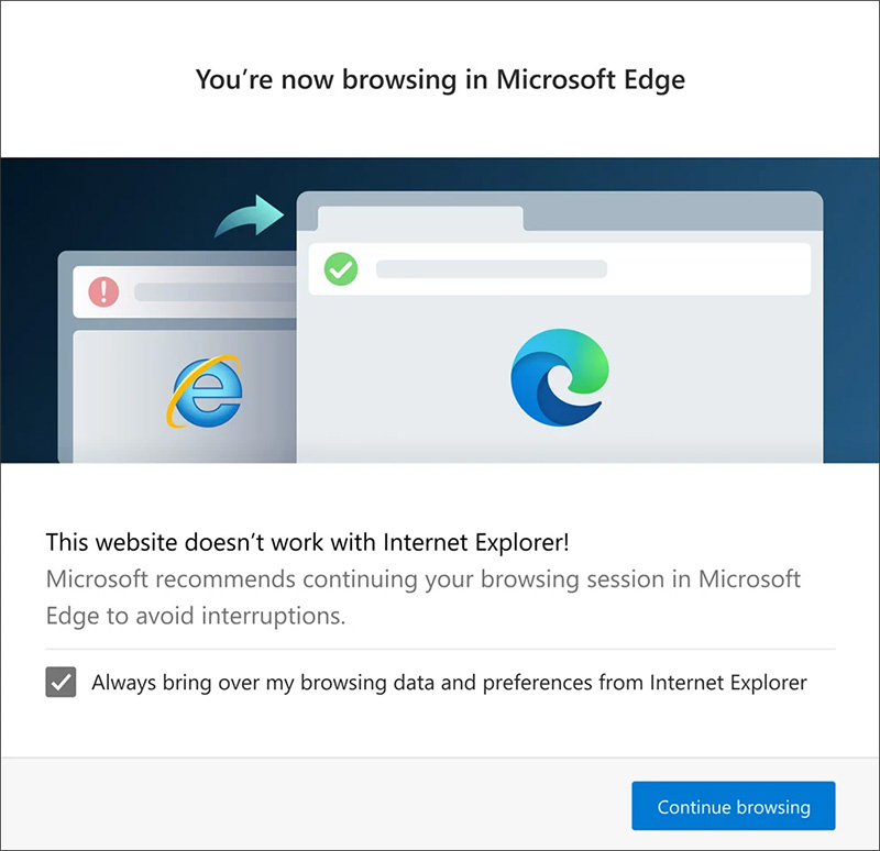 Microsoft 賜死 IE 的下一步：當網站不支援 IE 時自動定向 Edge 瀏覽器 - 電腦王阿達