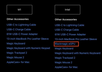 搭載 M1 晶片的新款 MacBook Air、MacBook Pro 與 Mac mini 不支援 eGPU 外接顯示卡 - 電腦王阿達