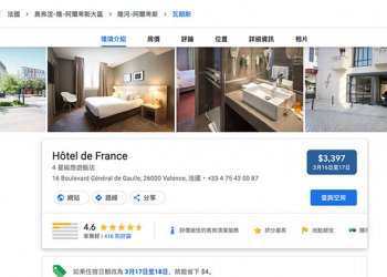 Google 因飯店評級搜尋結果對用戶造成誤導遭法國開罰 133 萬美元