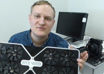 國外 YouTuber 自製 RTX 4090 巨大顯卡，風力太強開機測試沒多久就悲劇了 - 電腦王阿達