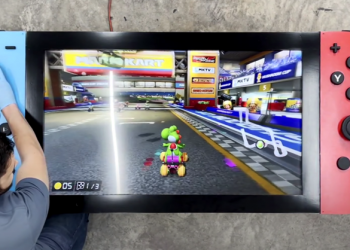 國外 YouTuber 打造世界最大 Nintendo Switch，可用左右超大 Joy-Con 操控遊玩 - 電腦王阿達