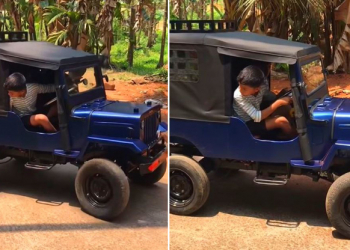 羨慕！印度民眾為孩子親手打造一輛電動微型吉普車：總成本僅約 5.8 萬，續航約 70 公里