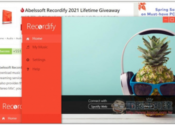 Abelssoft Recordify 2021 限免，一鍵下載 Spotify、Google Play Music、Amazon Music 等 320Kbps 音樂，終生免費使用 - 電腦王阿達