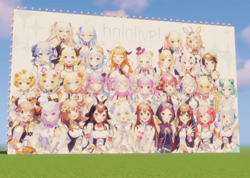 《我的世界》玩家離世前以 1100 萬個方塊創作「hololive VTube」地上繪，屌打金氏世界紀錄