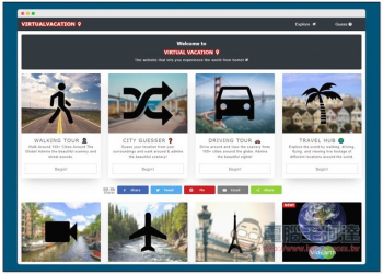 VIRTUAL VACATION 讓你在家也能體驗出國感的網站，搭飛機、在國外開車與散步、觀賞知名歷史景點等都有 - 電腦王阿達