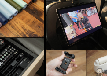 Kamera 超實用 5 款生活小物開箱｜車用後座頭枕支架、萬用折疊手機夾、皮革防水桌墊、滾筒黏毛器、電池收納盒