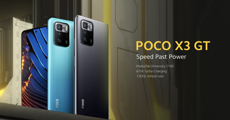 POCO X3 GT 海外發表：6.6吋120Hz螢幕、64MP三鏡頭主相機、5000mAh大電量與67W快充，誠意滿滿售價約 8,013 元起