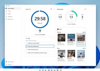 微軟透露 Windows 11 將內建專注模式，提供番茄鐘與集成 Spotify 音樂服務 - 電腦王阿達
