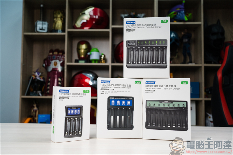 佳美能鎳氫電池充電器與多功能充電器，隨時隨地為各式電池充滿電