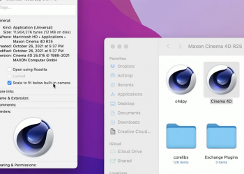 為了避免瀏海遮檔選單列，Apple 為 Mac App 提供「自動縮放」的調整設置