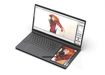 諜照顯示 Lenovo 新筆電想到把迷你繪圖螢幕放在鍵盤一側