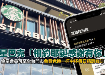 星巴克「相約耶誕感謝有你」金星會員專屬贈送免費咖啡！