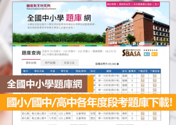全國中小學題庫網，國家教育研究院題庫下載！
