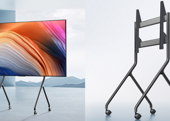 小米電視移動支架推出，支援 65~100 吋、120 公斤超大承重、9 檔高度調整、360° 旋轉移動