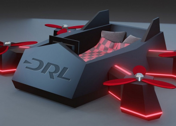 DRL無人機競速聯盟 推出客製無人機造型電競風床