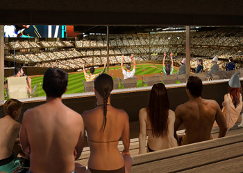 泡湯、三溫暖也能看球賽！日本火腿打造全球首創球場內天然溫泉球場