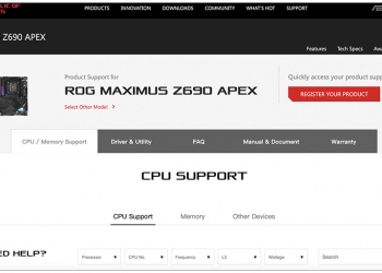 華碩官網洩漏 Intel 第 12 代非 K 系列桌上型處理器的完整型號與規格