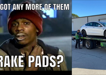 Tesla Model 3 Performance 車主交車發現煞車異音，居然是來令片忘了裝