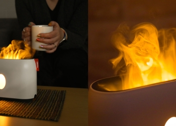 Thanko 推出火焰加濕器，讓室內創造宛如營火般的光與水霧