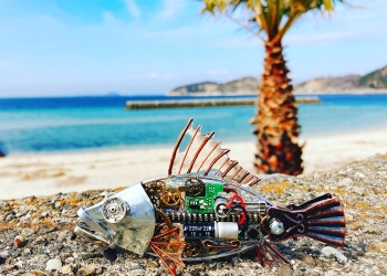 日本手工愛好者以廢棄機械零件打造蒸氣龐克風海洋生物