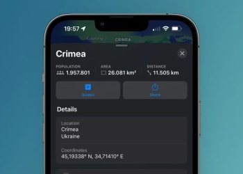 俄國以外才看得到，Apple 地圖重劃克里米亞為烏克蘭領土