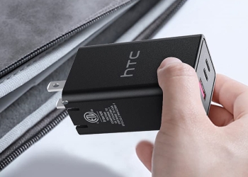 HTC 推出 65W 2C1A 的 GaN 氮化鎵充電器，支援常見多種快充協議、可收摺插頭設計