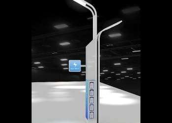 光陽 Ionex 展出「智慧路燈」結合便利換電站與路燈號誌，化身城市穩定能源後盾