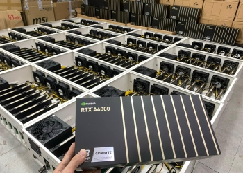 不只是消費級顯卡，現在國外礦工還用上百張 NVIDIA RTX A4000 專業繪圖卡來挖礦