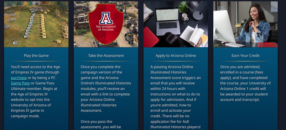 美國亞利桑那大學攜手《世紀帝國4》 可透過特別遊戲內容取得課程學分 - 電腦王阿達