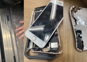 手機掉進電梯縫隙會是什麼下場？日本網友分享各種慘狀，就像吃迴轉壽司投入餐盤一樣