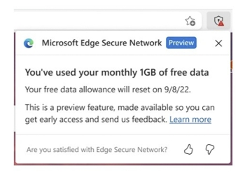 微軟測試將 VPN 安全網路深度導入 Edge 瀏覽器