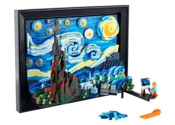 樂高 LEGO Ideas 系列梵谷名畫《星夜》推出，由 2316 片零件組成
