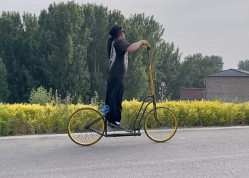 不會騎車嗎？手工耿打造一款「殭屍自行車」，能靠著殭屍跳的方式向前進