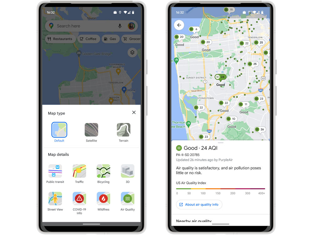 Google 地圖現在可以幫你找到哪裡有好空氣 - 電腦王阿達