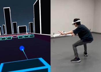 日本網友自製第一人稱視角的 VR 版打磚塊遊戲，體感操作這根本是間歇運動了吧？！