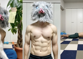 目標成為伊之助 Body 的滾輪健身網友，在連續操練 500 天後宣告畢業！