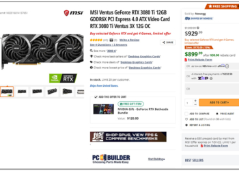國外高階 RTX 30 系列顯卡持續跌價，RTX 3080 Ti 十天就便宜了 200 美金