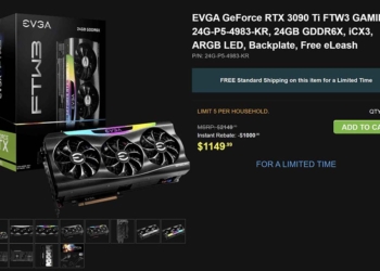 NVIDIA 顯卡又跌了！RTX 3090 Ti 國外現在不用 3.5 萬台幣