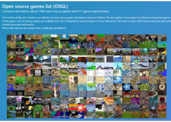 OSGL 收集超過 1,300 款免費開源遊戲、300+ 個遊戲引擎和工具