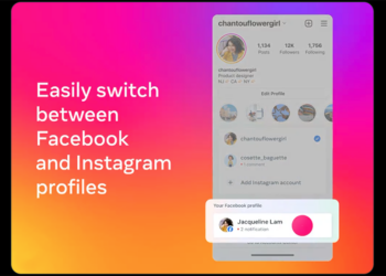 你將可從 Facebook 或 Instagram 快速切換彼此，來去自如（跳來又跳去的概念）